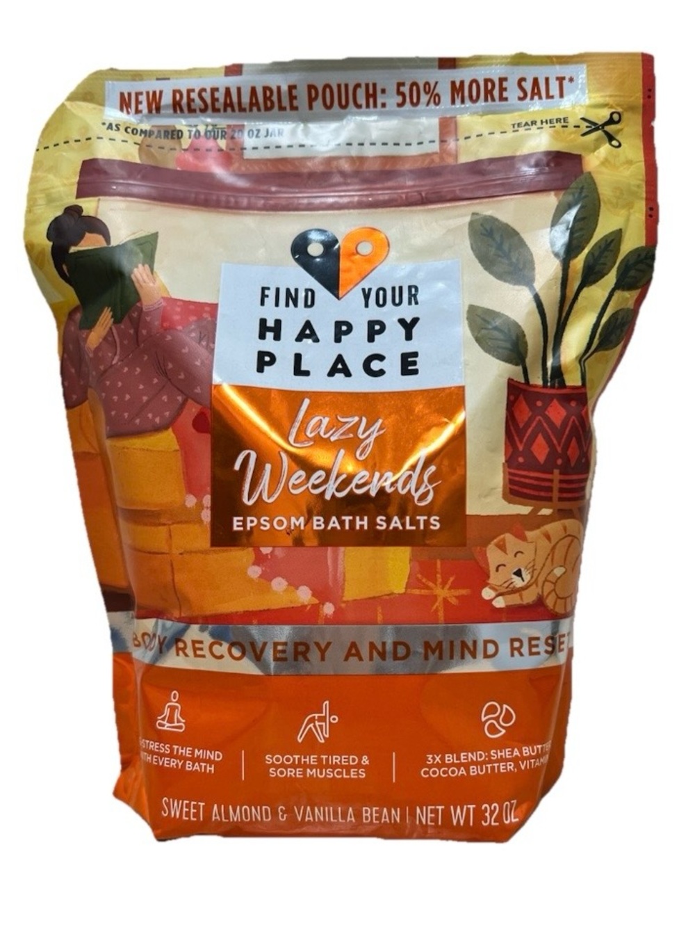 Find Your Happy Place Lazy Weekends Epsom Bath Salts - 32 Oz